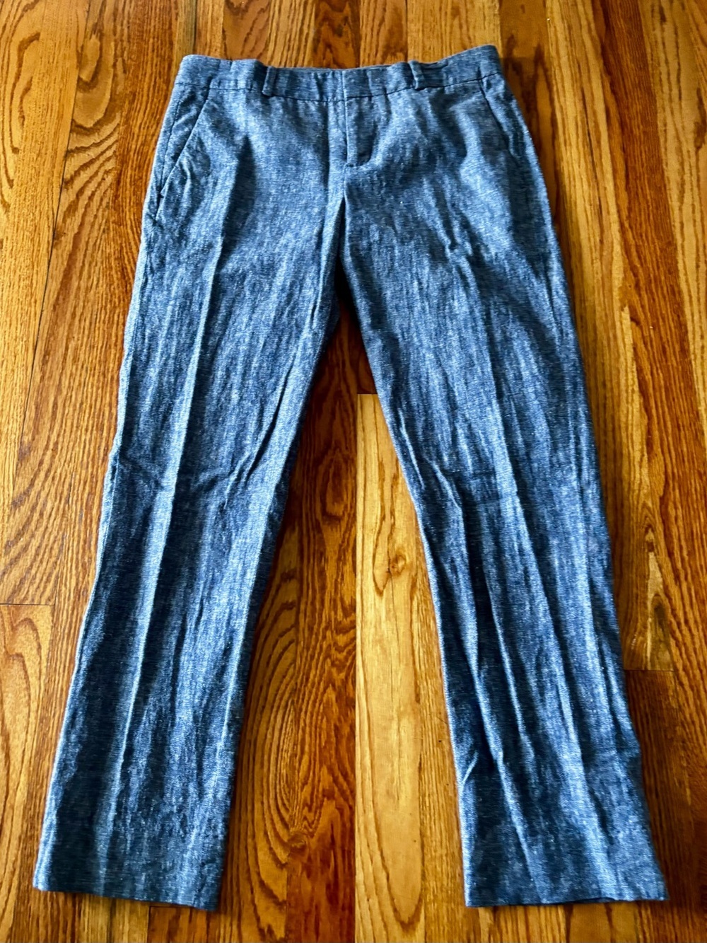 Banana Republic Women's Avery Ankle & Cropped Chambray Blue Trousers